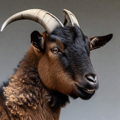 Close-up of Boer goat head