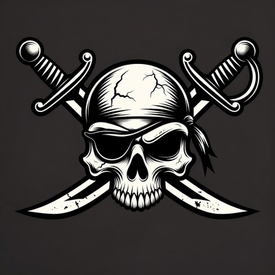 Crossed Swords Pirate Skull