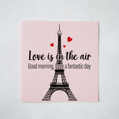 Love is in the Air Eiffel Tower Card