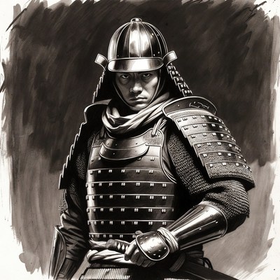 Samurai Warrior in Armor