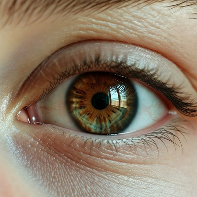Close-up hazel eye