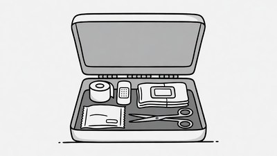 Open First Aid Kit Illustration