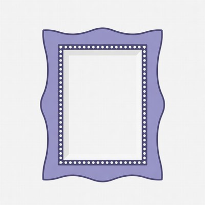 Purple Ornate Empty Picture Frame