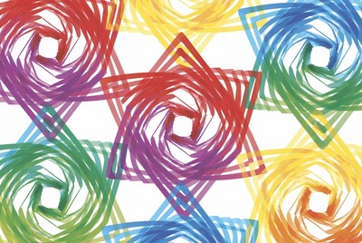 Colorful Star of David Pattern