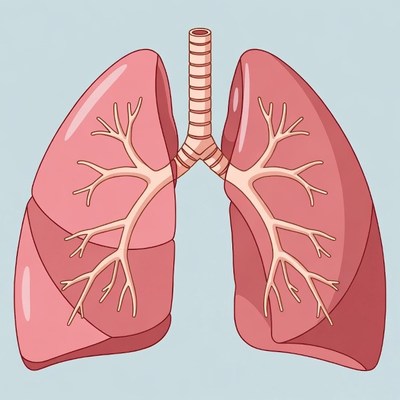 Human Lungs Anatomy Illustration