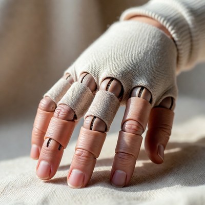 Realistic Prosthetic Hand Closeup