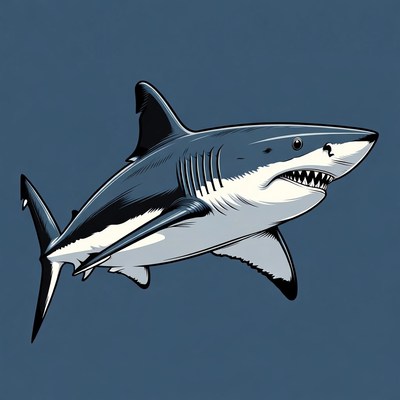 Great White Shark Illustration