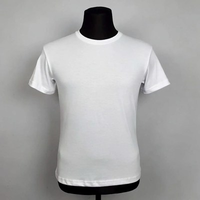 White T-shirt on Black Mannequin