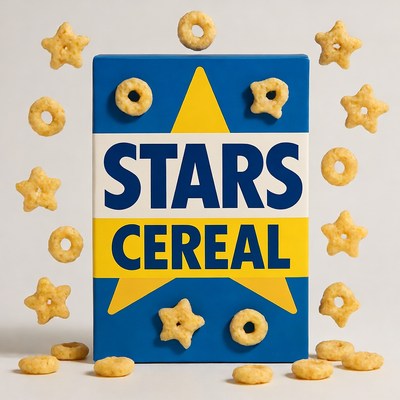 Stars Cereal Box with Flying O's