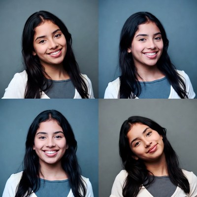 Smiling Latina girl headshots