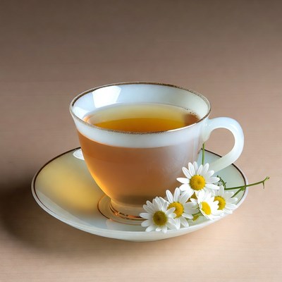 Chamomile Tea Cup with Saucer