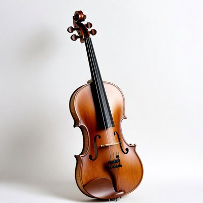 Violin on white background