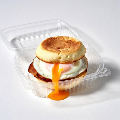 Egg and Ham McMuffin in Container