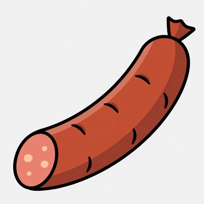 Cartoon Sausage Illustration