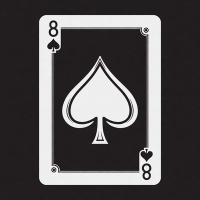 Eight of Spades Playing Card