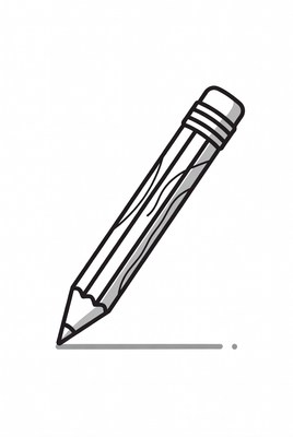 Line drawing of pencil