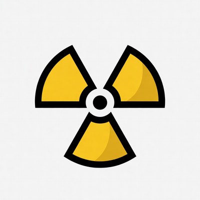 Yellow Radiation Hazard Symbol