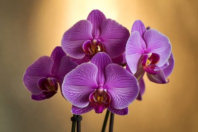 Purple Orchid Flowers Bouquet