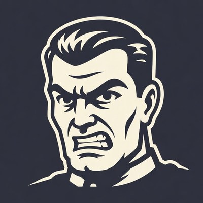 Angry man illustration