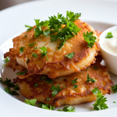 Potato Pancakes with Sour Cream