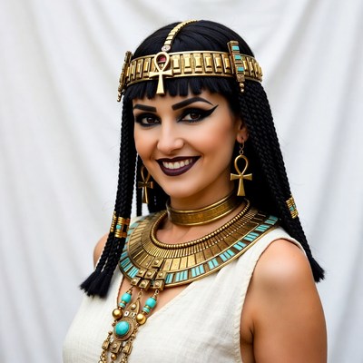 Woman in Cleopatra costume