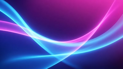 Blue and Purple Neon Wave Background