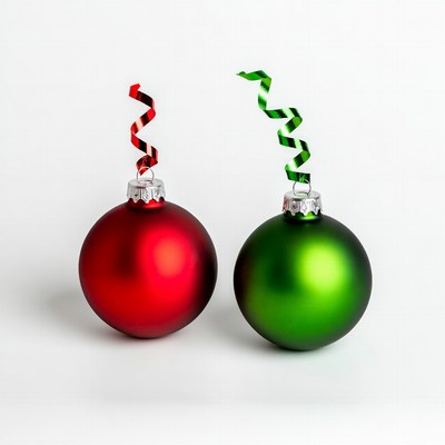Red and Green Christmas Ornaments