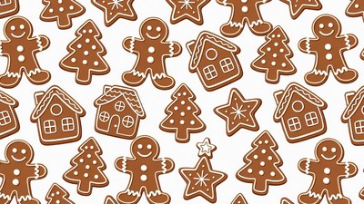 Gingerbread Men Christmas Pattern