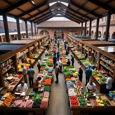 Busy Indoor Farmers Market