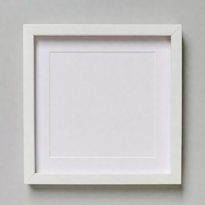 Empty White Picture Frame