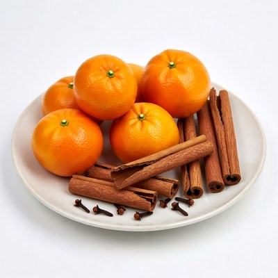 Oranges with Cinnamon Sticks Cloves