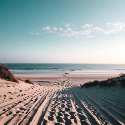 Sandy Beach Path to Ocean
