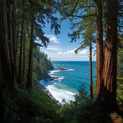Coastal Forest Overlooking Ocean