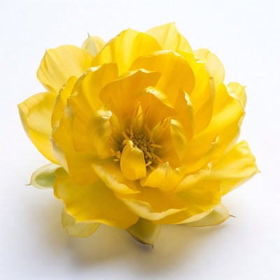 Yellow Dahlia Flower Isolated Background
