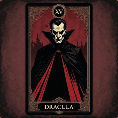 Dracula Tarot Card Illustration