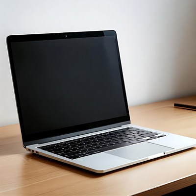 Silver MacBook Pro on wooden desk