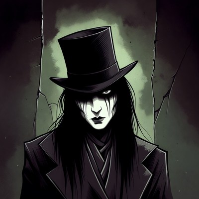 Gothic man in top hat