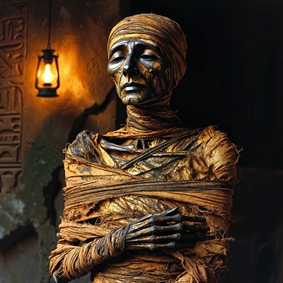 Ancient Egyptian Mummy Standing