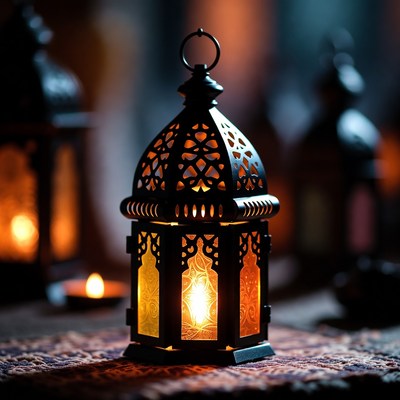 Moroccan Lanterns with Warm Glow