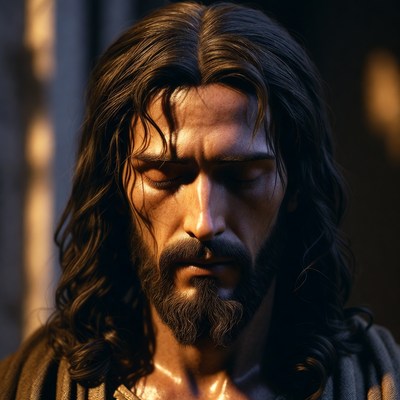 Man with long hair and beard