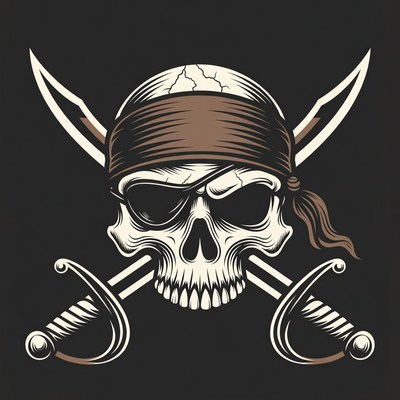 Pirate Skull with Crossed Swords