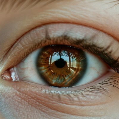 Close-up of hazel eye