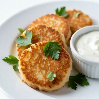 Potato Pancakes with Sour Cream