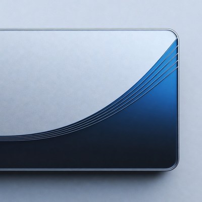 Blue gradient 3D rectangle