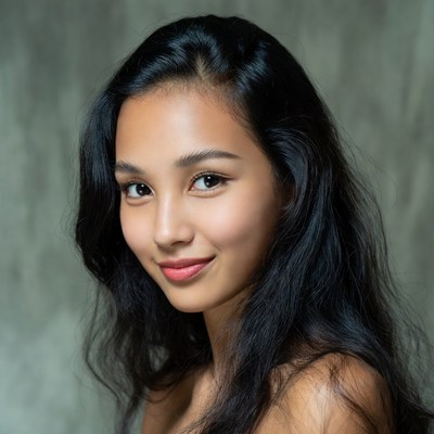 Beautiful Asian woman smiling