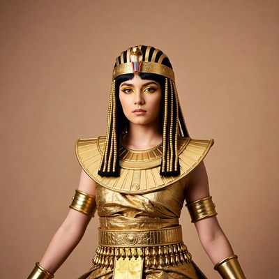 Woman in Egyptian Cleopatra Costume