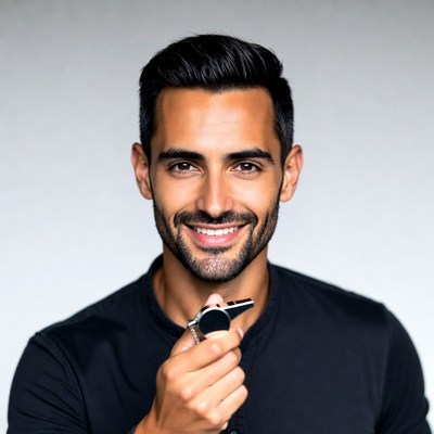 Man holding whistle