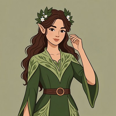 Elf woman with laurel wreath