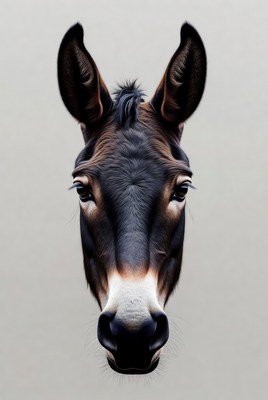 Close-up donkey portrait
