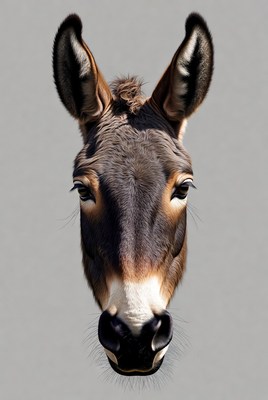 Close-up donkey face